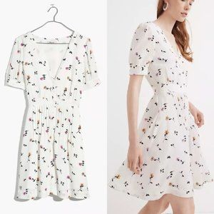 Madewell Daylily Pintuck Floral Dress
